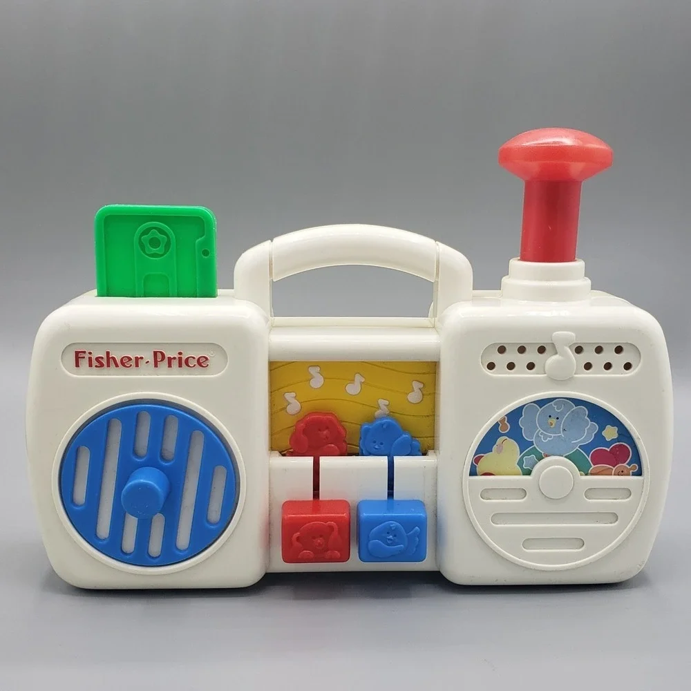 Vintage 1991 Fisher-Price Baby's‎ Boom Box Model 1161 Musical Toy Toddler Tested